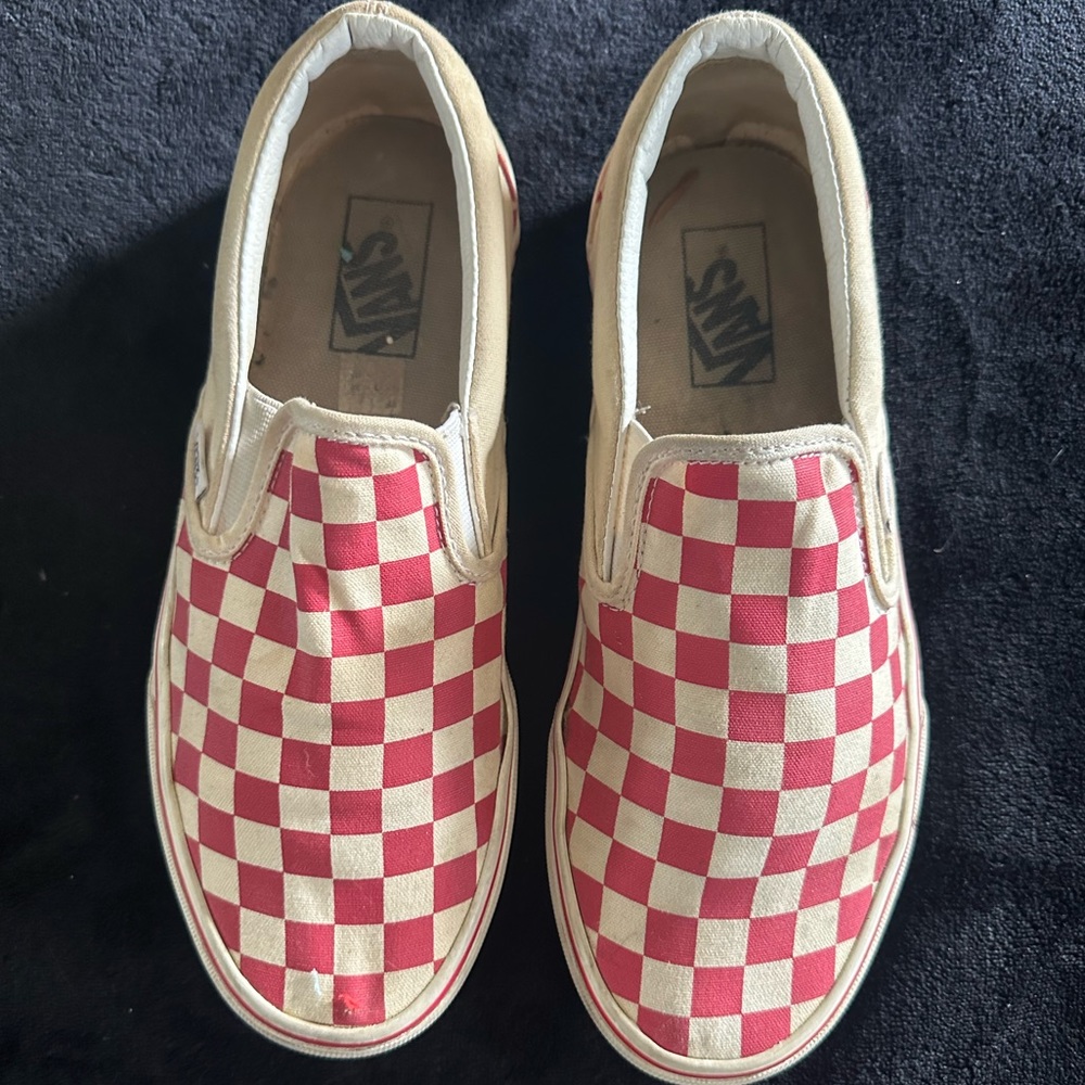 Red checkered vans